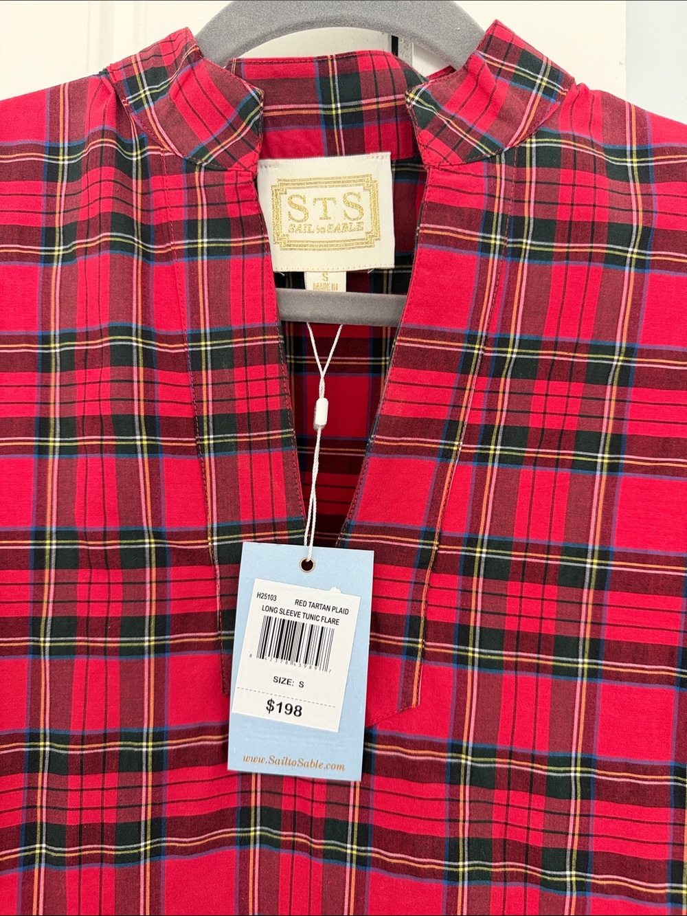 Sail to Sable Tartan Plaid Tiered Mini Dress - Sz Small (NWT) - Picture 3 of 4